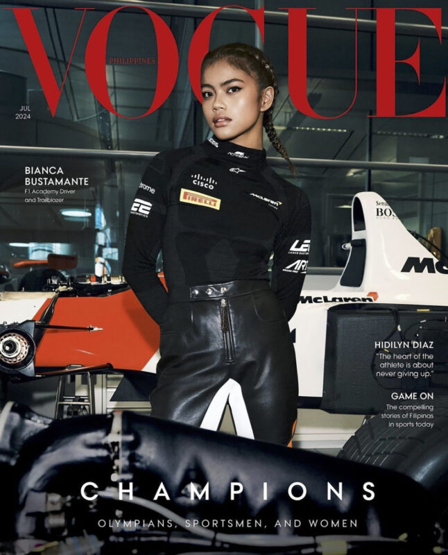 Vogue Philippines. Bianca Bustamante. McLaren F1